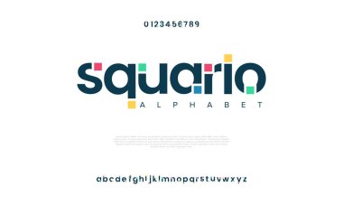 vektör Alfabe harf ve rakam