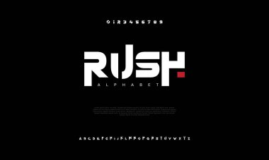 Modern siyah alfabe harf logosu tasarımı