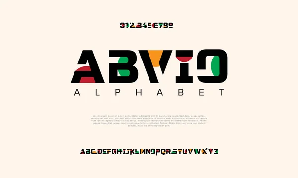 Вектор Стилизованного Современного Шрифта Алфавита — стоковый вектор