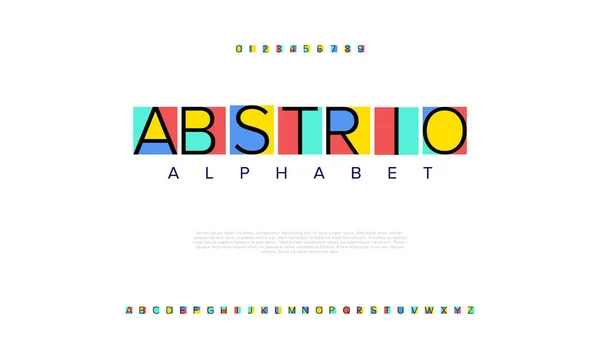 Design Alphabet Coloré Illustration Vectorielle — Image vectorielle