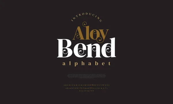 Elegant Elegant Alphabet Font Typography Typeface Typography — Stock Vector