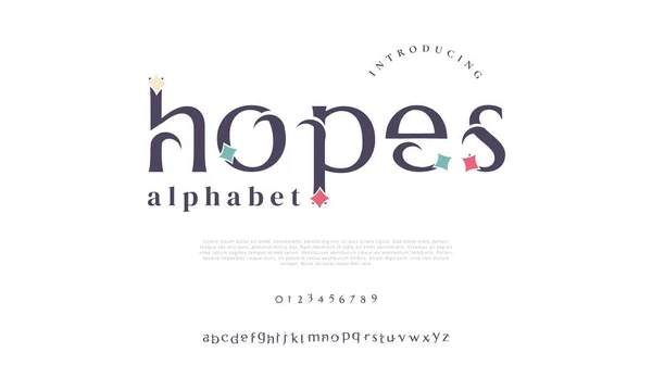 Alphabet Letter Beautiful Font Design Template Wedding Birthday Card Logo — Stock Vector