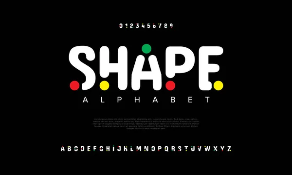 Renkli alfabe yazı tipi. vektör tasarımı