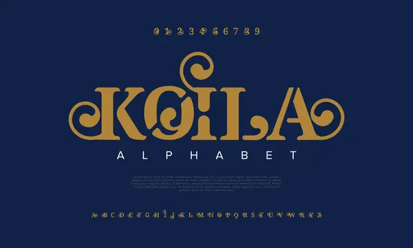 Стилизованный Современный Алфавит Шрифт Алфавит — стоковый вектор