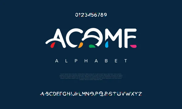 Biçimlendirilmiş modern yazı tipi ve alfabenin vektörü