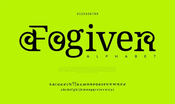 Modern Lettertype Vector Alfabet Letters Lettertype Typografie Typografie Ontwerp Lettertype — Stockvector