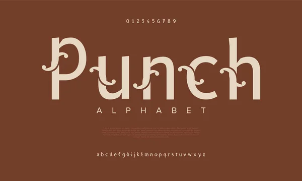 Vintage Alfabet Letters Eenvoudig Lettertype Vectorillustratie Grafisch Ontwerp — Stockvector