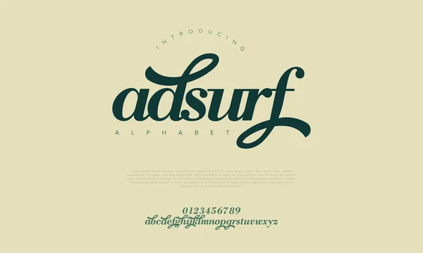 Modern retro tipografi tarzının biçimlendirilmiş harf ve sayılarla vektör logosu tasarımı