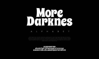 Moredarknes yaratıcı modern şehir alfabesi yazı tipi. Dijital soyut Müslüman, fütüristik, moda, spor, asgari teknoloji tipografisi. Basit sayısal vektör illüstrasyonu
