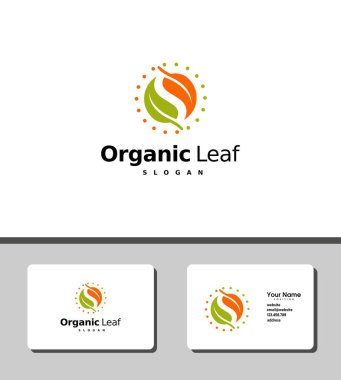 Basit ve olağanüstü organik yaprak logosu