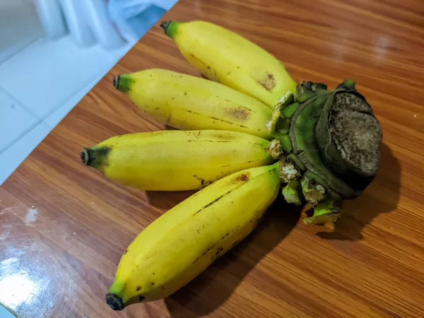 Sluiten Van Gele Banaan Fruit — Stockfoto