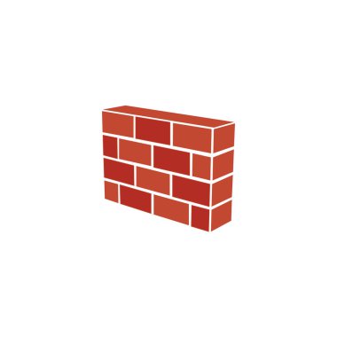 Kırmızı renkte tuğla duvar vektörü