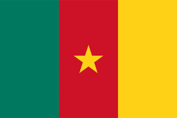 Bandera Camerún Vector Ilustración — Vector de stock