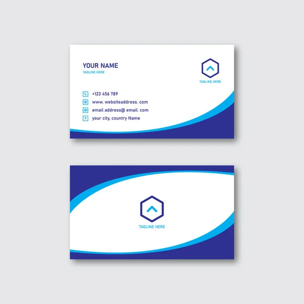 Creative Clean Minimalist Double Side Business Card Design Template — Stock Vector