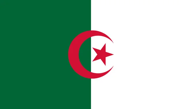 Enkel Fana Algerisk Flagga Vektor Illustration — Stock vektor