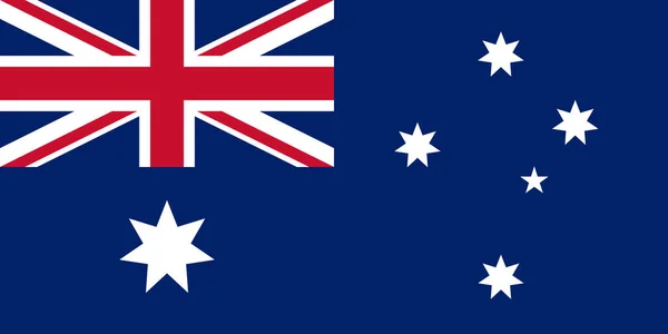 Enkel Fana Australien Flagga Vektor Illustration — Stock vektor