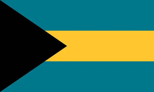 National Flag Bahamas Vector Illustration Flag Commonwealth Bahamas Accurate Color — Stock Vector