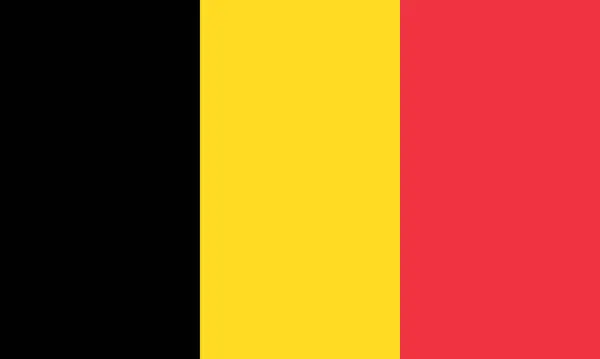 Belga Nemzeti Zászló Vektor Illusztráció Kingdom Belgium Zászló Hivatalos Színnel — Stock Vector