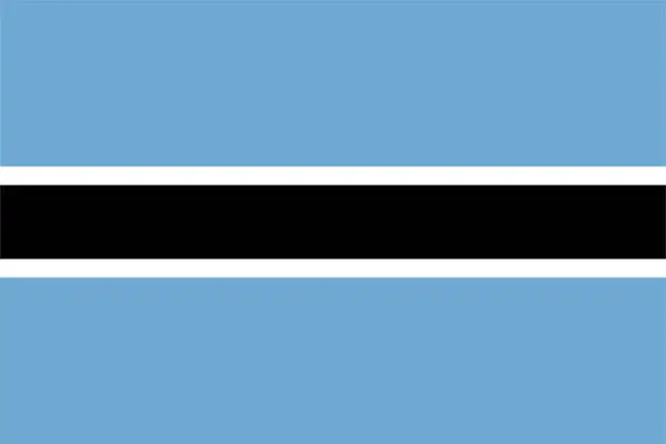 Eenvoudige Vlag Van Botswana Vector Illustratie — Stockvector