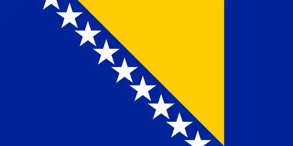 Einfaches Banner Der Flagge Von Bosnien Und Herzegowina Vektorillustration — Stockvektor