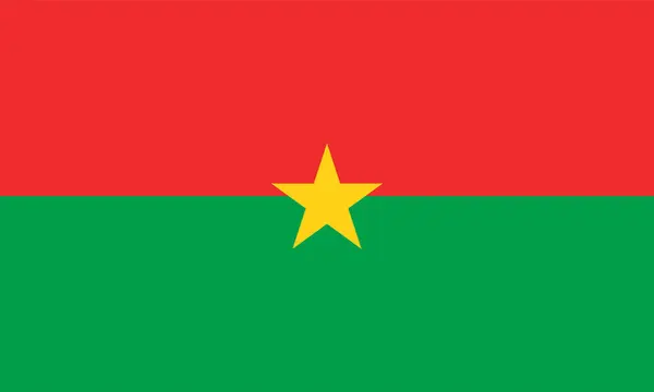 Burkina Faso Nemzeti Zászlaja Hivatalos Pánafrikai Színekkel Zászló Burkina Faso — Stock Vector