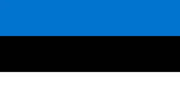 Bandeira Nacional Estónia Ilustração Vetorial Bandeira Estônia Com Bandeira Civil —  Vetores de Stock