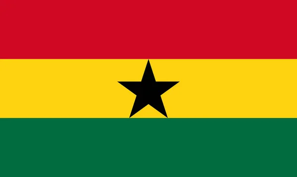 stock vector simple banner of Ghanaian Flag, vector illustration