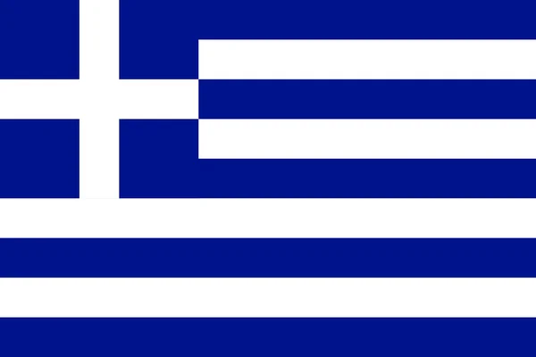 ギリシャ国旗のシンプルなバナー ベクターイラスト — ストックベクタ