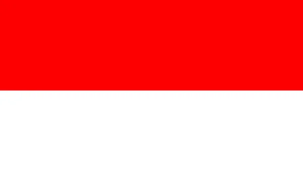 Bandera Indonesia Bandera Nacional Indonesia Con Colores Oficiales Proporciones Precisas — Vector de stock