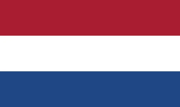 Flaga Narodowa Holenderskiego Wektora Ilustracji Flaga Holandii Oficjalnym Kolorem Dokładną — Wektor stockowy