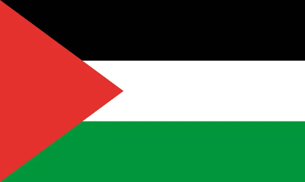 Flaga Narodowa Palestyny Ilustracja Wektora Palestyńskiego — Wektor stockowy