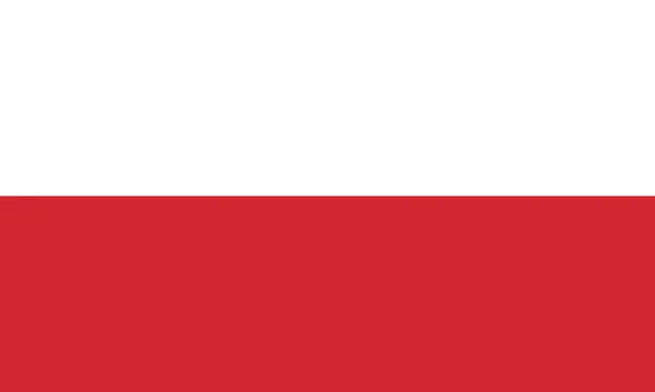 Polonya Ulusal Bayrağı Polonya Cumhuriyeti Bayrağı Vektör Illüstrasyonu — Stok Vektör