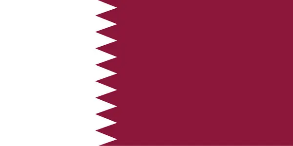 Die Nationalflagge Katars Als Vektorillustration Flagge Von Katar Mit Offizieller — Stockvektor