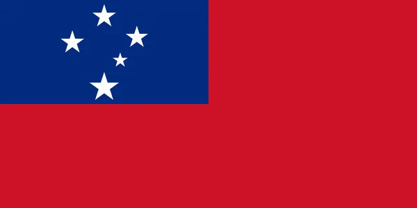 Nationale Vlag Van Samoa Vector Afbeelding Burgerlijke Staatsvlag Van Samoa — Stockvector