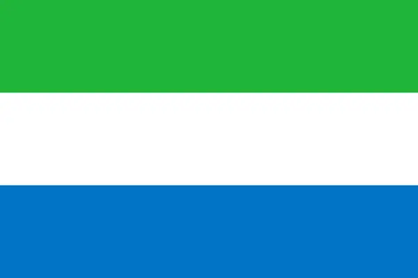 Bandiera Nazionale Della Sierra Leone Illustrazione Vettoriale Bandiera Civile Statale — Vettoriale Stock
