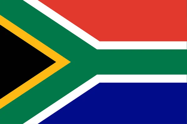 Bandeira Nacional África Sul Ilustração Vetorial —  Vetores de Stock