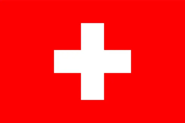 Svájci Vektorillusztráció Nemzeti Zászlaja — Stock Vector