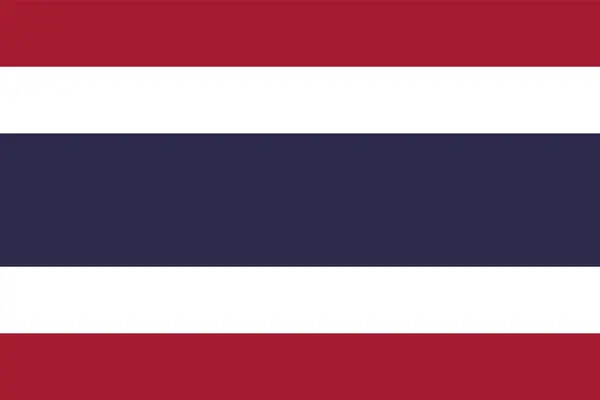 Bandeira Nacional Tailândia Ilustração Vetorial — Vetor de Stock