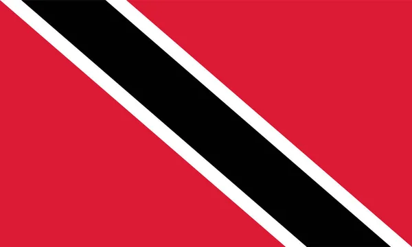 Bandeira Nacional Trinidad Tobago — Vetor de Stock