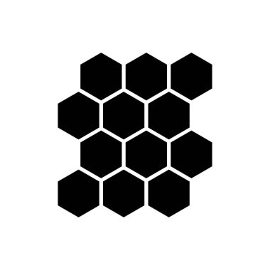 Bal tarağı simgesi, bal peteği vektörü sembolü