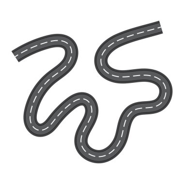Beyaz arka plan üzerinde yol simgesi
