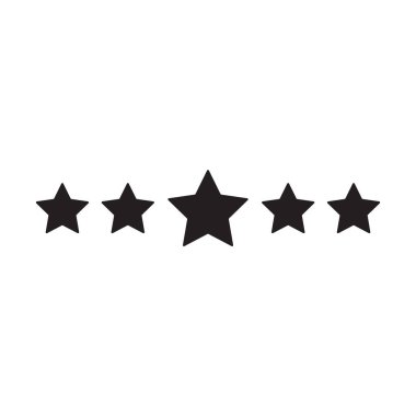 5 star vector icon on white background