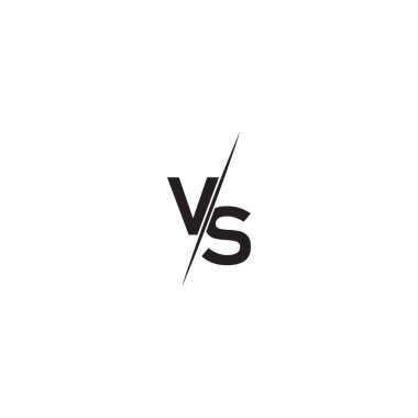 Versus vector sign, VS letter logo icon clipart