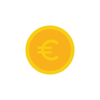 Euro simgesi beyaz zemin üzerine