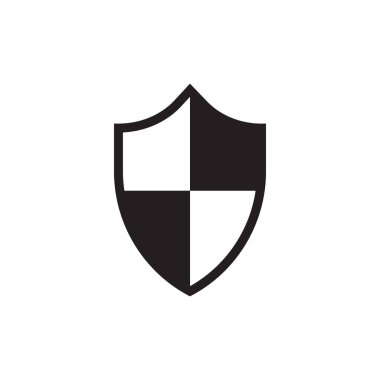 Beyaz arkaplanda sheild simgesi