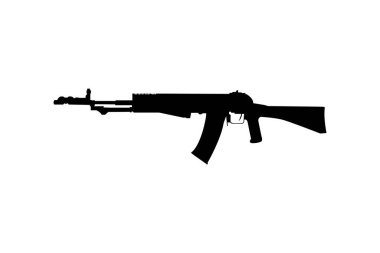 Beyaz zemin üzerinde AN-94 silahı