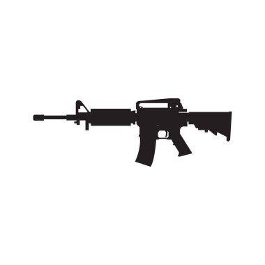 Beyaz arkaplanda M4A1 silahı