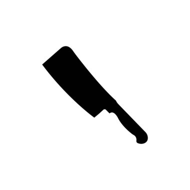 Mutfak bıçağı vektör simgesi beyaz arkaplanda izole edildi