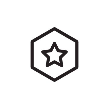 Beyaz arkaplanda izole edilmiş yıldız logo vektörü simgesi