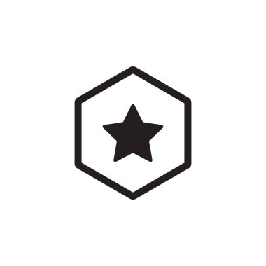 Yıldız simgesi logo tasarım vektör şablonu